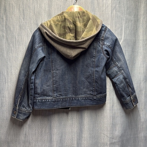 GAP Blue and Gray Jean Jacket with Hood size small - Picture 4 of 5